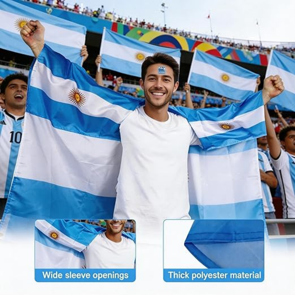 World Cup Argentina Flag Soccer Scarf