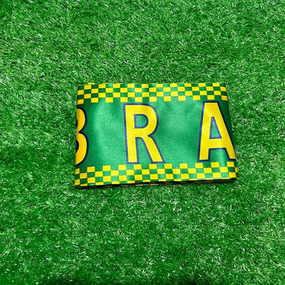 World Cup Brazil Flag Football Scarf Fringe