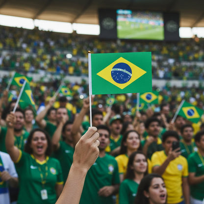 World Cup Brazil Flag Hand Waving Mini