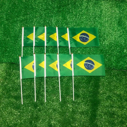 World Cup Brazil Flag Hand Waving Mini