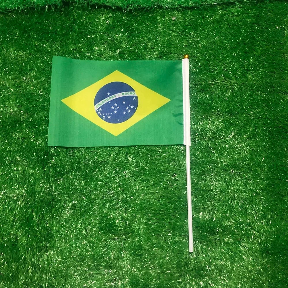 World Cup Brazil Flag Hand Waving Mini